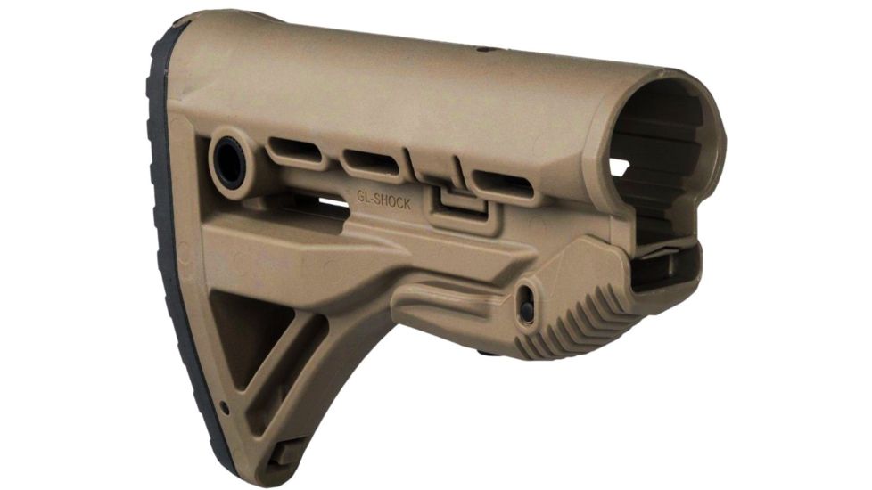 FAB Defense GLSHOCK AR-15/M16/M4 Recoil Reducing Stock Polymer, Flat Dark Earth, FX-GLSHOCKT