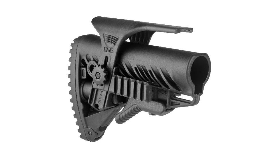 FAB Defense GLR16 with a GCP Cheek Riser and GPCP Picatinny Rail Adaptor, Black, FX-GLR16PCP