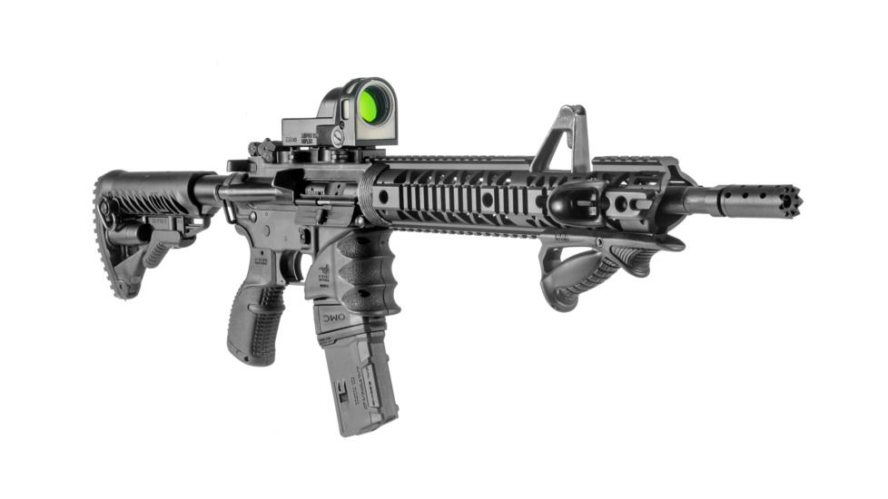 FAB Defense M16 Aluminum Quad Rail Handguard, Extended, Carbine length, Black, FX-NFREX