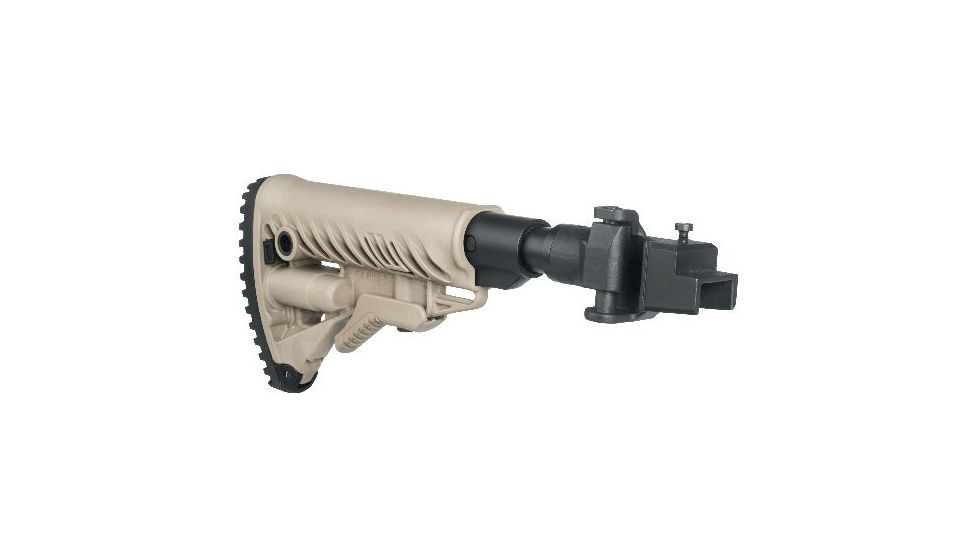 FAB Defense M4 Folding, Collapsible Buttstock w/ Shock Absorber for AK47 - Polymer Joint, Flat Dark Earth, FX-M4AKPSBT