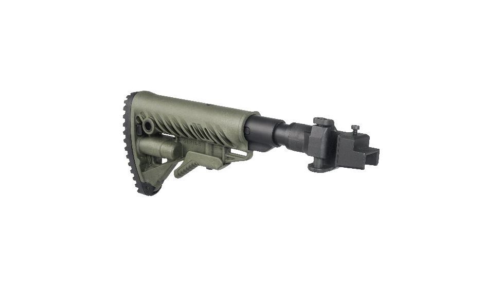 FAB Defense M4 Folding, Collapsible Buttstock w/ Shock Absorber for AK47 - Polymer Joint, OD Green, FX-M4AKPSB