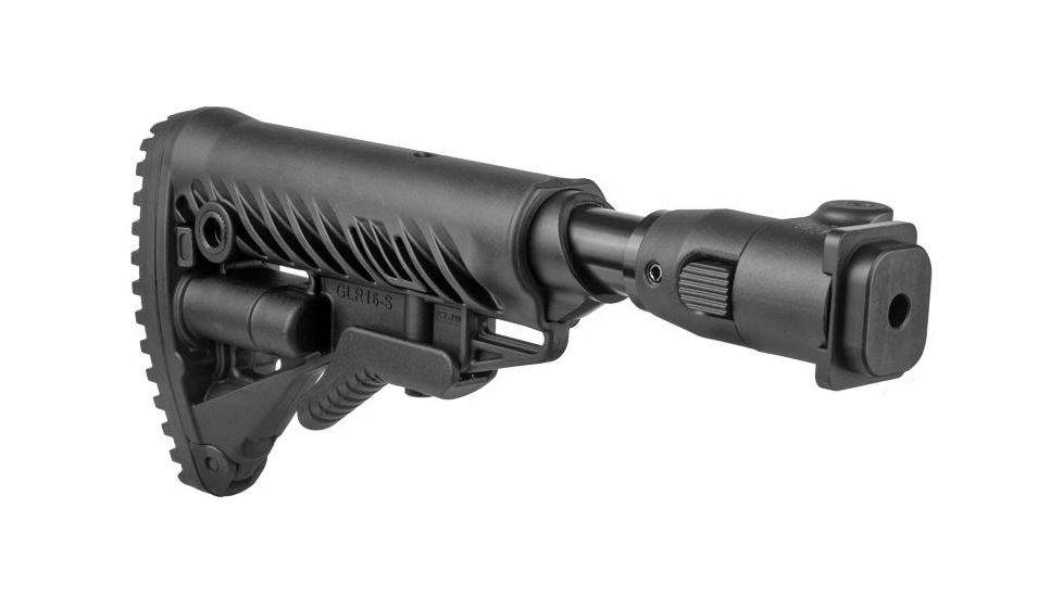 FAB Defense M4 Folding Collapsible Buttstock w/ Shock Absorber for Zastava M70 B1, B3 / M77 B1, Black, FX-M4ZASSB