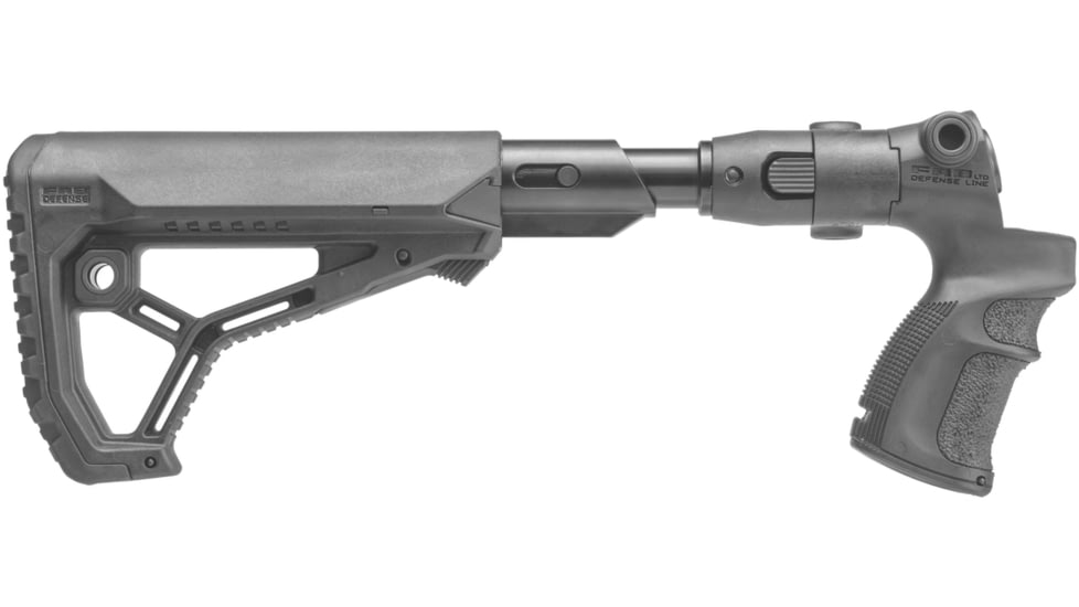 FAB Defense M4 Folding Buttstock for Moss 500 w/ Shock Absorber, Black, AGMF500-FKSB