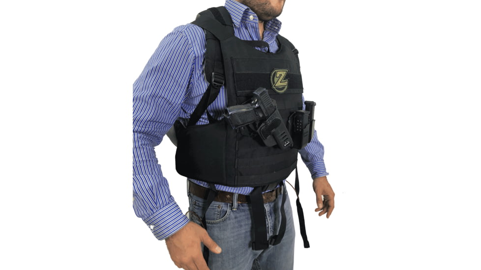 FAB Defense Masada Bulletproof Backpack Full Body Armor/Bulletproof Vest, Level IIIA, Black/Grey/Red, Masada-Val