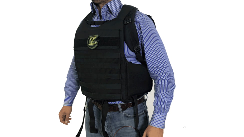 FAB Defense Masada Bulletproof Backpack Full Body Armor/Bulletproof Vest, Level IIIA, Black/Grey/Red, Masada-Val