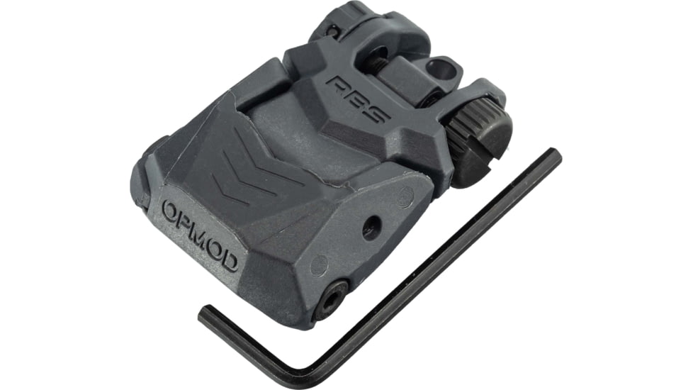 FAB Defense OPMOD Rear Polymer Flip-up Rear Sight, Grey, FX-RBS-OPMOD Grey