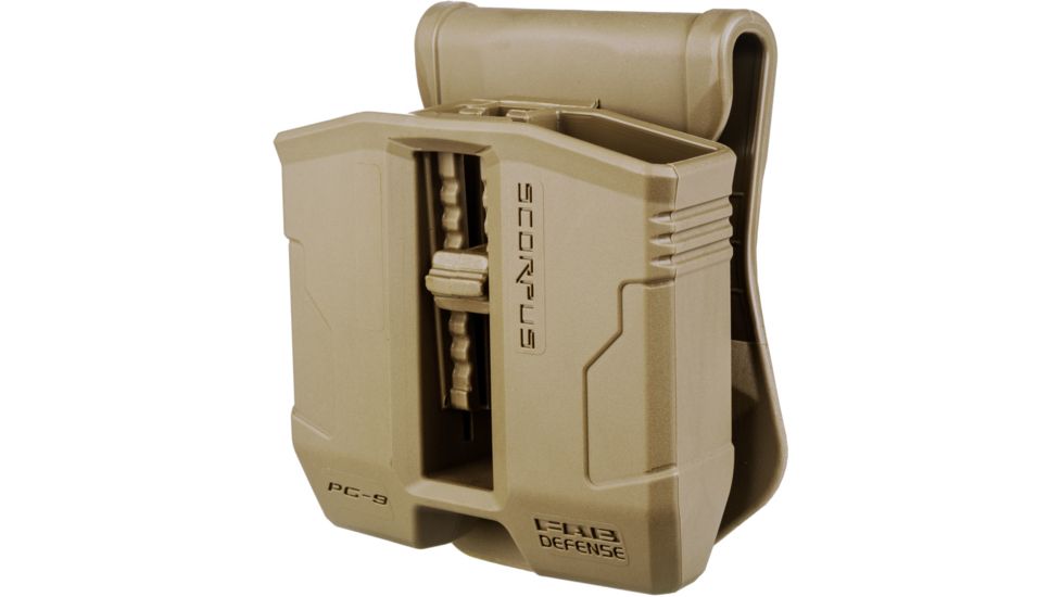 FAB Defense 9mm Steel Magazine Pouch for Steel 9mm and .40 cal Magazines, Flat Dark Earth, SC-PS9T