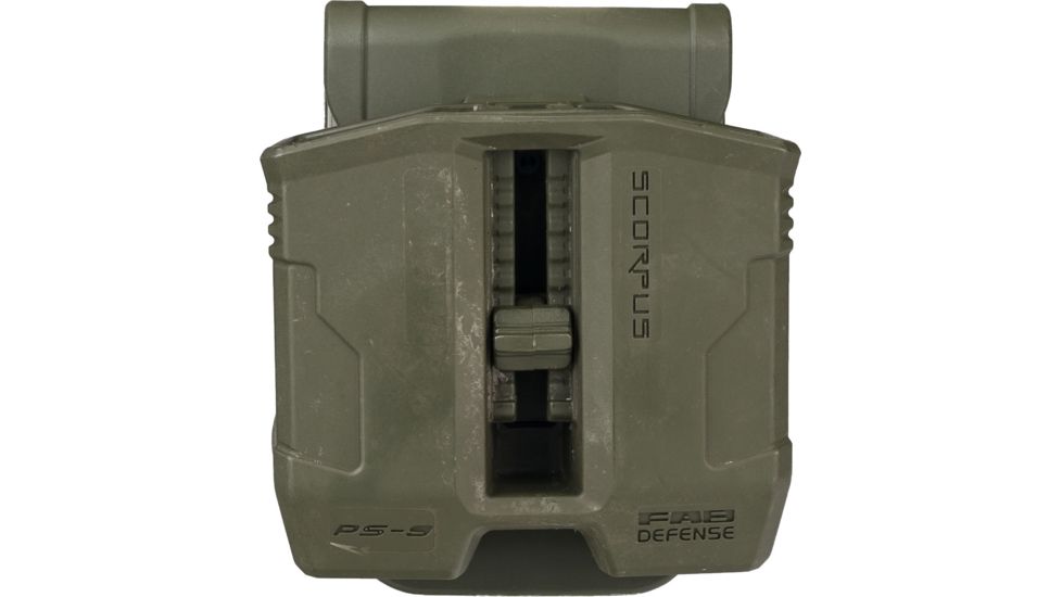 FAB Defense 9mm Steel Magazine Pouch for Steel 9mm and .40 cal Magazines, OD Green, SC-PS9G