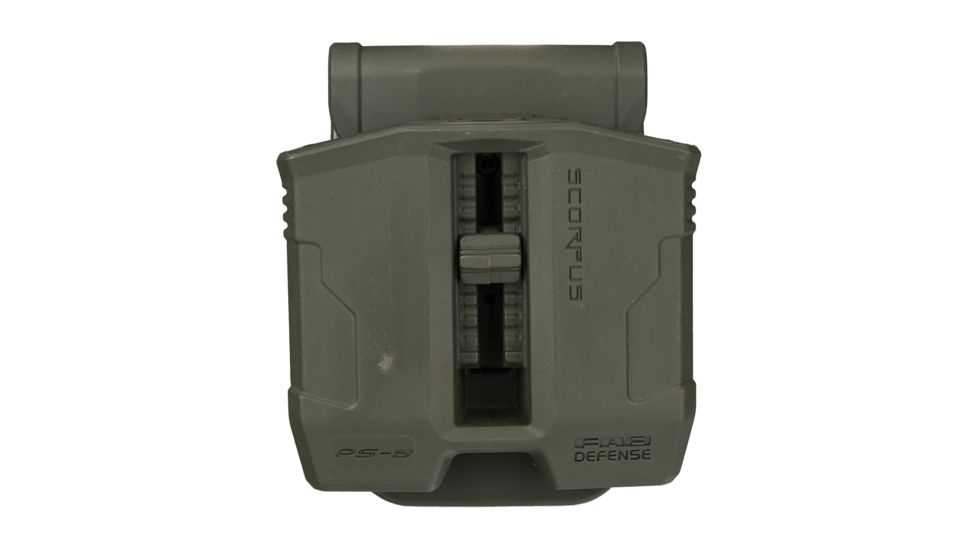 FAB Defense 9mm Steel Magazine Pouch w/Swivel for Steel 9mm and .40 cal Magazines, OD Green, SC-PS9SG