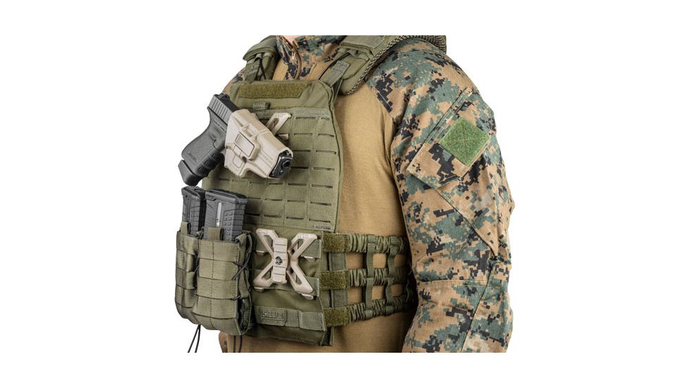 FAB Defense Rotating Picatinny Rail for Molle, Black, SC-RPRM