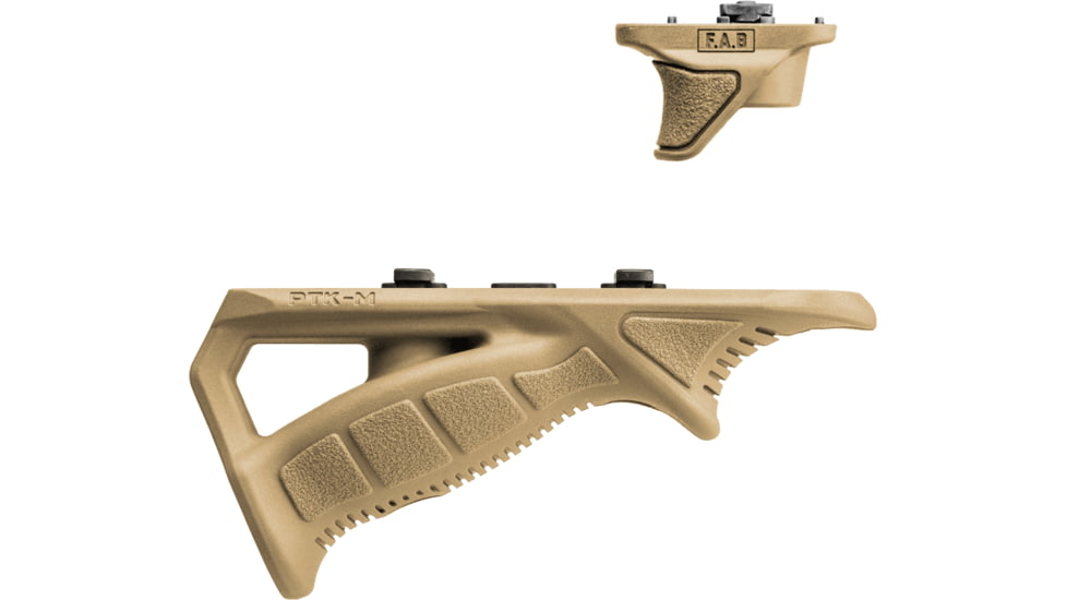 FAB Defense Rubberized M-LOK Compatible Ergonomic Pointing Grip Combo Pack, FDE, fx-ptkmct