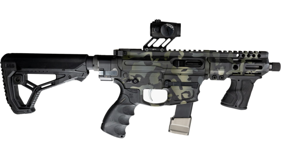 FAB Defense Rubberized M-LOK Compatible Short Ergonomic Forward Grip, Black, fx-gradmb