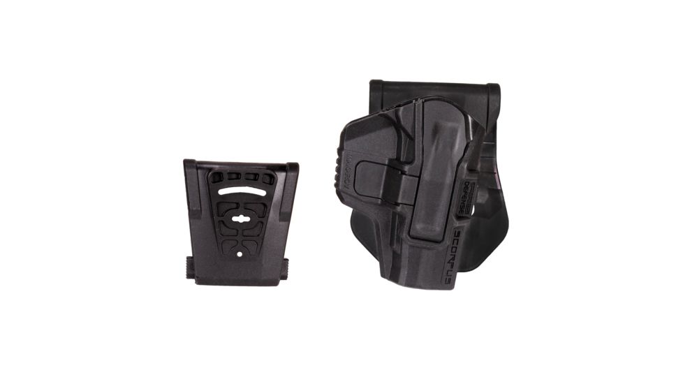 Scorpus M1 Level 1 Retention OWB Belt/Paddle Holster, Bulgarian Makarov, Ambidextrous Hand, Black, SC-MAKSB