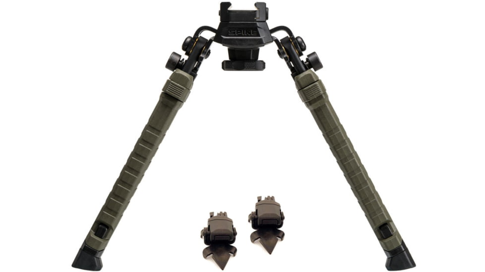 FAB Defense Spike Precision Bipod, Picatinny Rail, 180mm, OD Green w/FAB Defense Home SPIKE Claw
