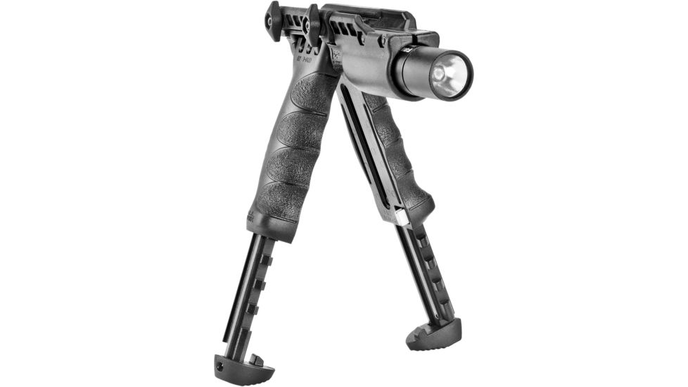 FAB Defense 2nd Gen Bipod-Foregrip with Built-in Tactical Light, Black, FX-TPODG2SLB