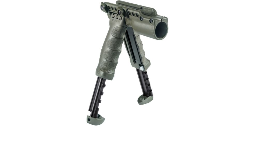 FAB Defense 2nd Gen Bipod-Foregrip with Built-in Tactical Light, OD Green, FX-TPODG2SLG