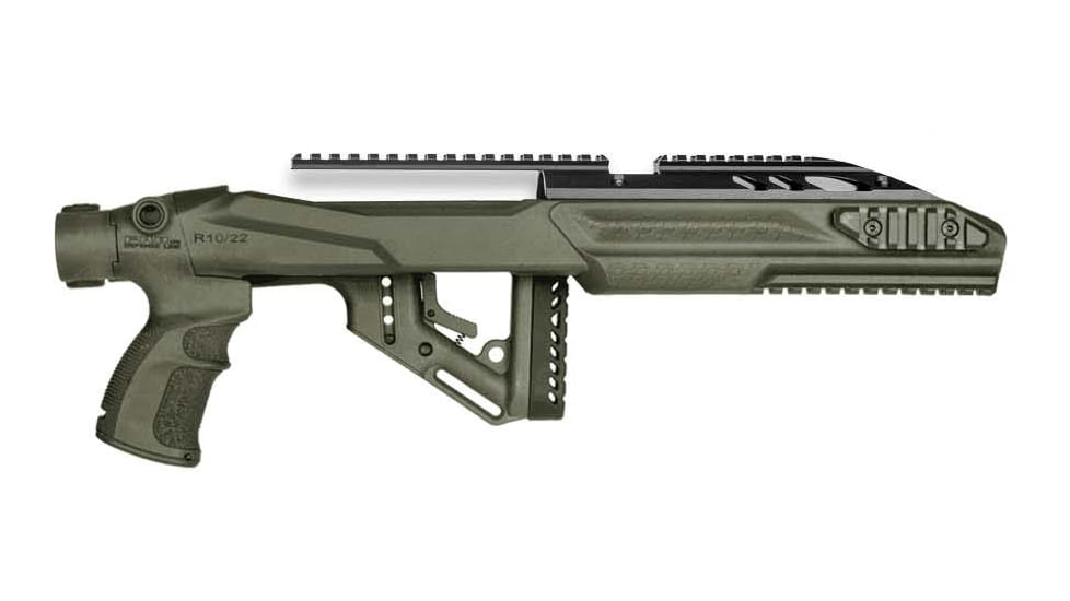 FAB Defense UAS-PRO Ruger 10/22 UAS Precision Stock Conversion Kit w/Handguard and Upper Rails, OD Green, FX-UASPR1022G