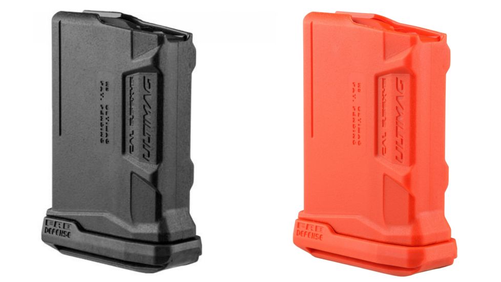 FAB Defense Ultimag 5R 5-Round Limited, 10-Round 5.56 AR15 Magazine, Black, Blaze Orange