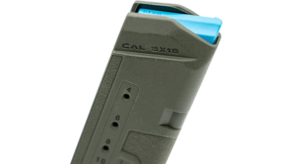 FAB Defense ULTIMAG Glock 17 10L Limited, 9mm Luger, 10 Round Pistol Magazine, Olive Drab Green, fx-umagg1710lg