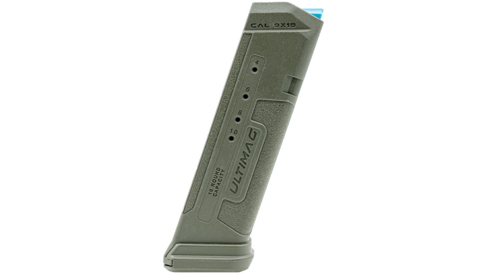 FAB Defense ULTIMAG Glock 17 10L Limited, 9mm Luger, 10 Round Pistol Magazine, Olive Drab Green, fx-umagg1710lg