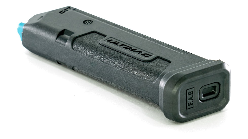 FAB Defense ULTIMAG Glock 17, 9mm Luger, 18 Round Pistol Magazine, Black, fx-umagg17b