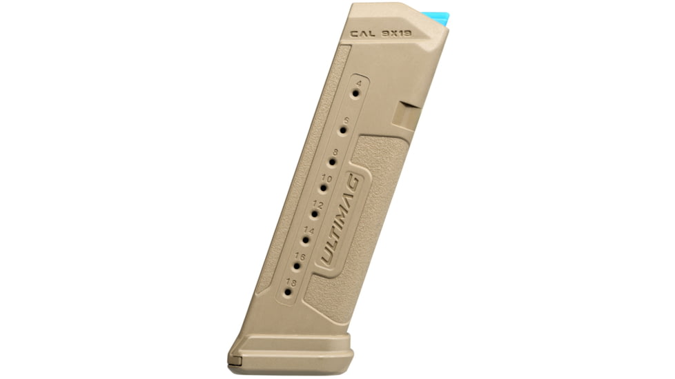FAB Defense ULTIMAG Glock 17, 9mm Luger, 18 Round Pistol Magazine, Flat Dark Earth, fx-umagg17t