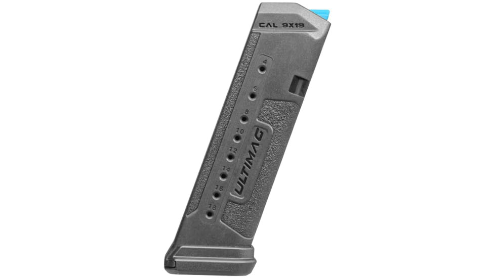 FAB Defense ULTIMAG Glock 17, 9mm Luger, 18 Round Pistol Magazine, Grey, fx-umagg17gr
