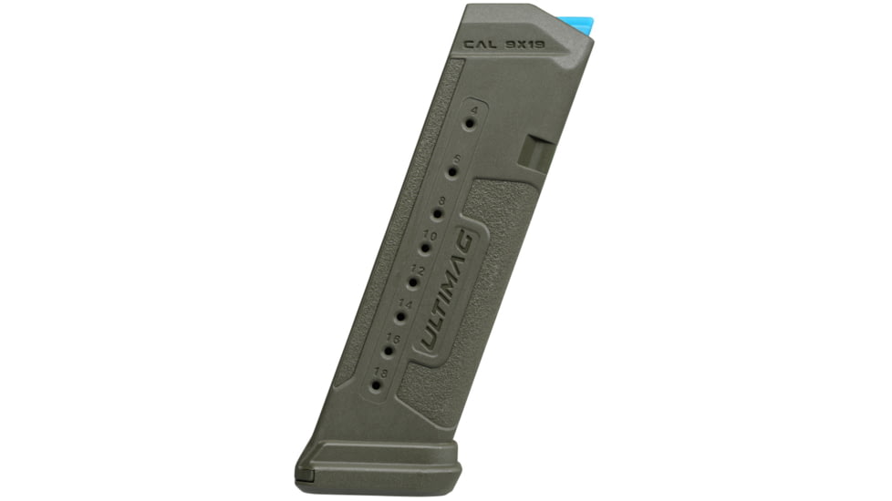 FAB Defense ULTIMAG Glock 17, 9mm Luger, 18 Round Pistol Magazine, Olive Drab Green, fx-umagg17g