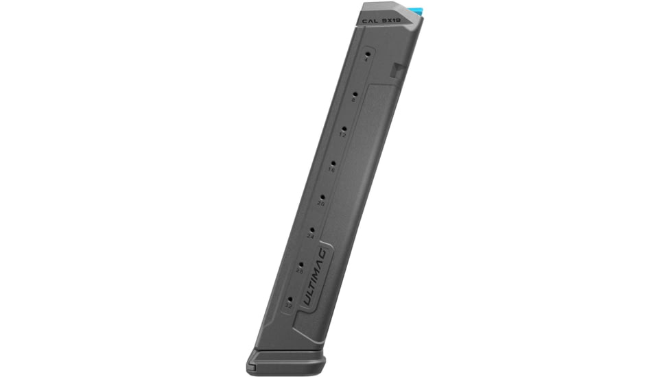 FAB Defense ULTIMAG Glock 19/17 Handguns, 32 Rounds Pistol Magazine, Black, fx-umagx32b