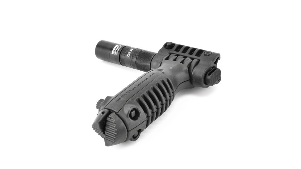 FAB Defense Vertical Foregrip &amp; Bipod w/ Integral Mount for Tactical Light, Black, PodSLB