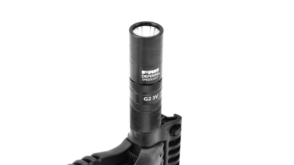 FAB Defense Vertical Foregrip &amp; Bipod w/ Integral Mount for Tactical Light, Black, PodSLB