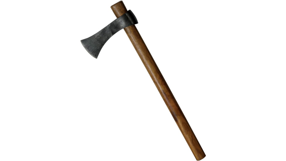Factory X Frankish Axe, 6.5 black finish carbon steel axe head with 2.5 , Brown wood handle, XN310J