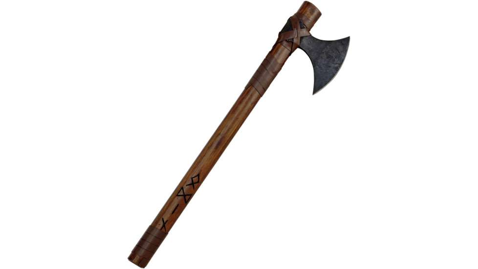 Factory X Tomahawk, 5.25 black finish carbon steel axe head with 5.25, Brown wood handle, XNH52LE