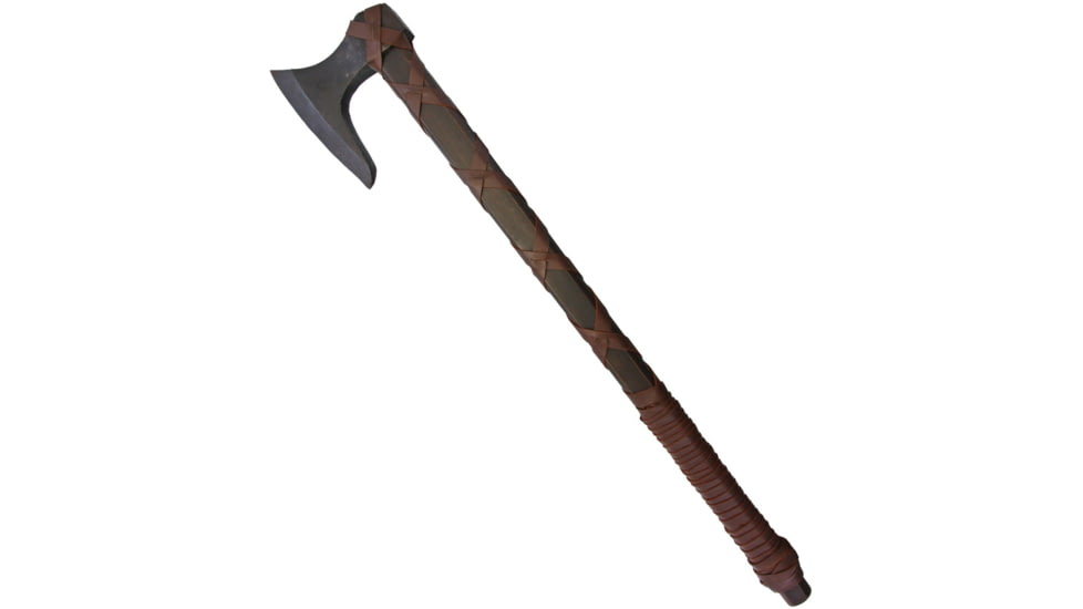 Factory X Viking Battle Axe Of Ragnar, 5.5 carbon steel axe head with 6.25 cutting edge, Brown wood handle, XN310V