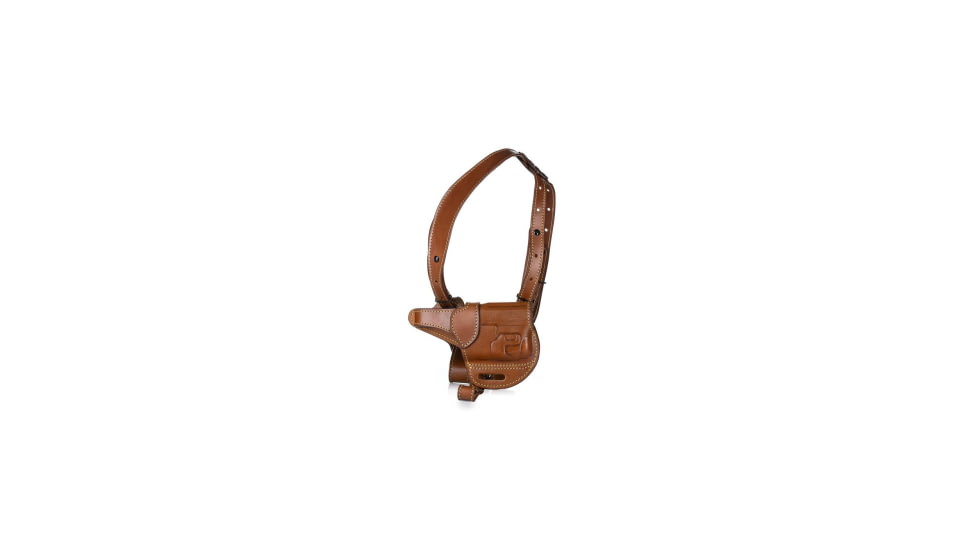 Falco Holsters Carroll - Timeless Leather Horizontal Shoulder Holster with Counterbalance for Guns with Lasers or Lights - Convertible to OWB, 7343