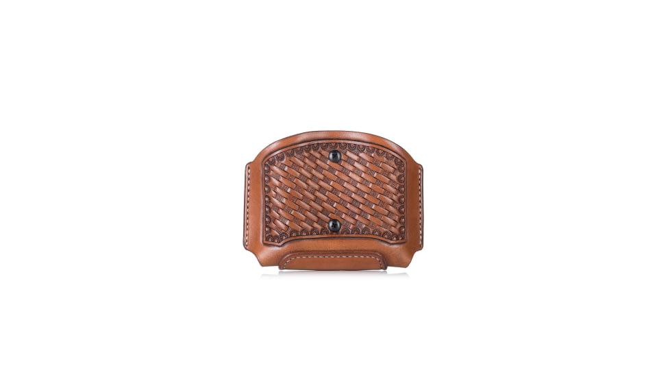 Falco Holsters Exclusive Hand-Carved Leather Magazine Pouch - BASKET WEAVE, 7093