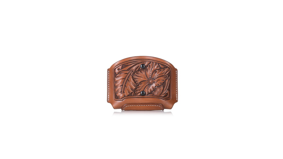 Falco Holsters Exclusive Hand-Carved Leather Pouch for Magazines - FLORAL, 7092