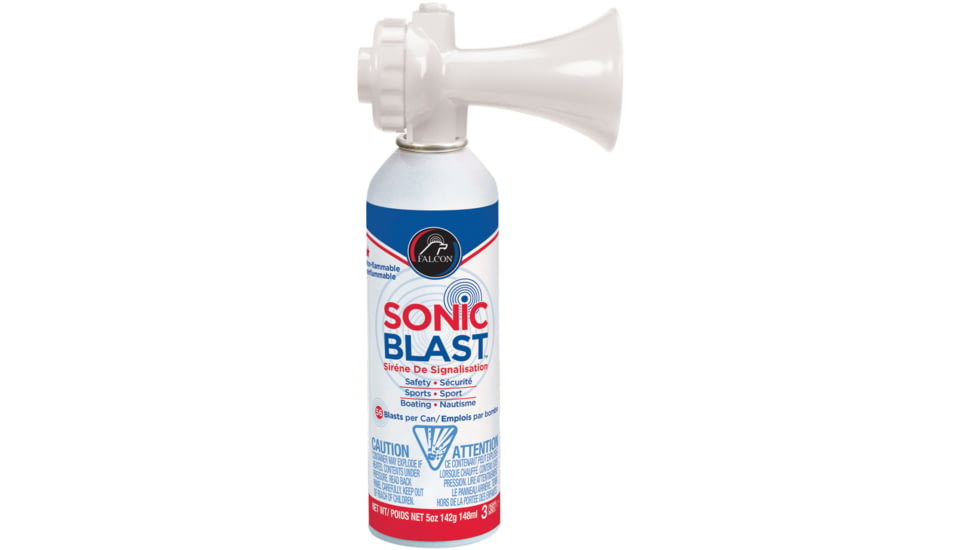 Falcon Sonic Blast With Horn 5oz, White, FSB5BU