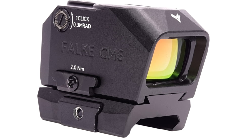 Falke Model CMS 1x25mm Closed Micro Reflex Sight, Clear Visible 3 MOA Dot Reticle, Black, One Size, FAL30-0029