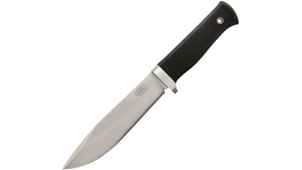 Fallkniven A1 Pro Fixed Blade Knife, 6.125in, Drop Point, Satin, Black, Kraton Handle FNA1PRO