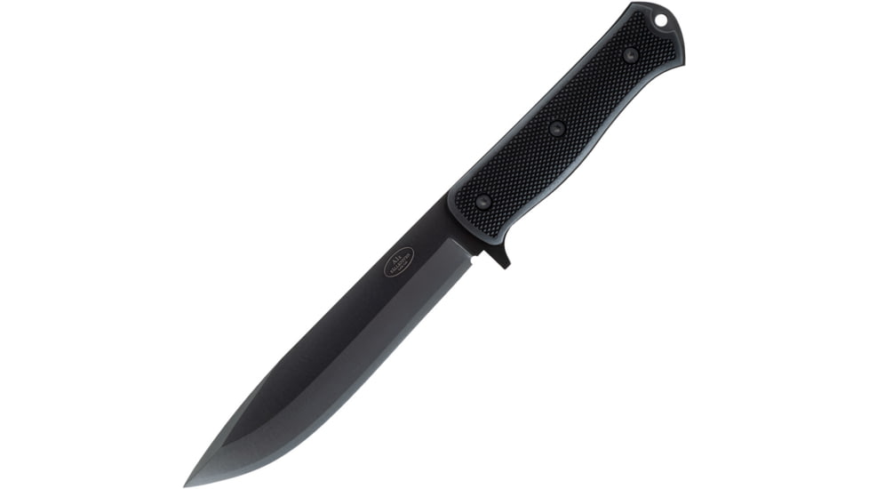 Fallkniven A1x Survival Knife Black, 6.25 black Tungsten DLC coated laminate cobalt st, Black textured thermorun handle, A1XB