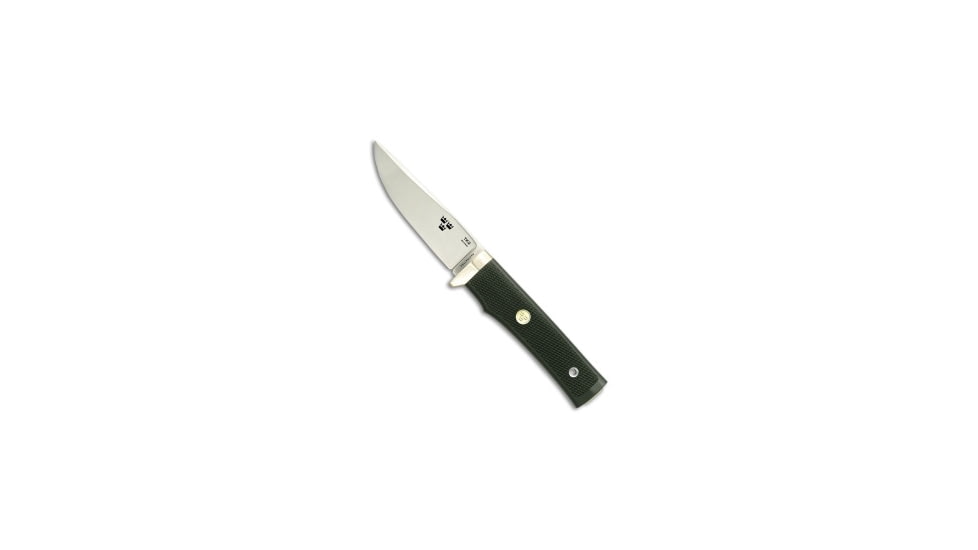 Fallkniven Fallkniven Tre Kronor TK2 Fixed Blade Knife w/ Leather Sheath 4" Satin, Black, 3G, adult, BHQ-47537