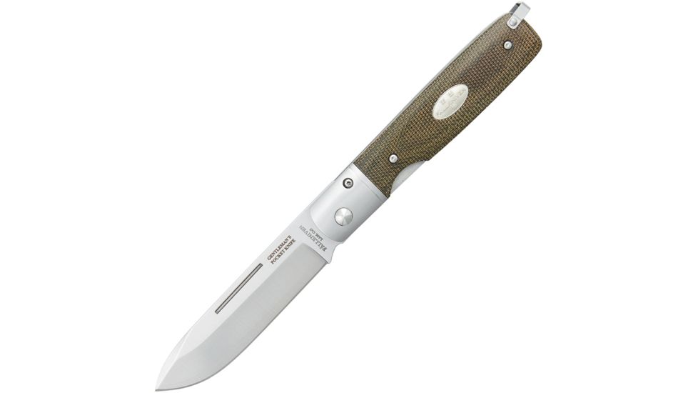 Fallkniven Gentleman's Pocket Knife Folding Knife,3in,Green,Micarta Handle FNGPGM