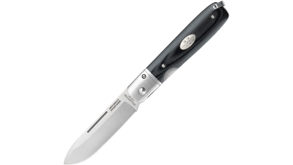 Fallkniven GP Linerlock Black Micarta Folding Knife, 3 satin finish laminate cobalt steel blade, Black micarta handle, GPBM