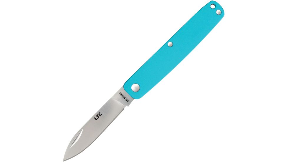 Fallkniven Legal To Carry Folder Lt Blue Folding Knife,2in,Light Blue,Aluminum Handle FNLTCSB