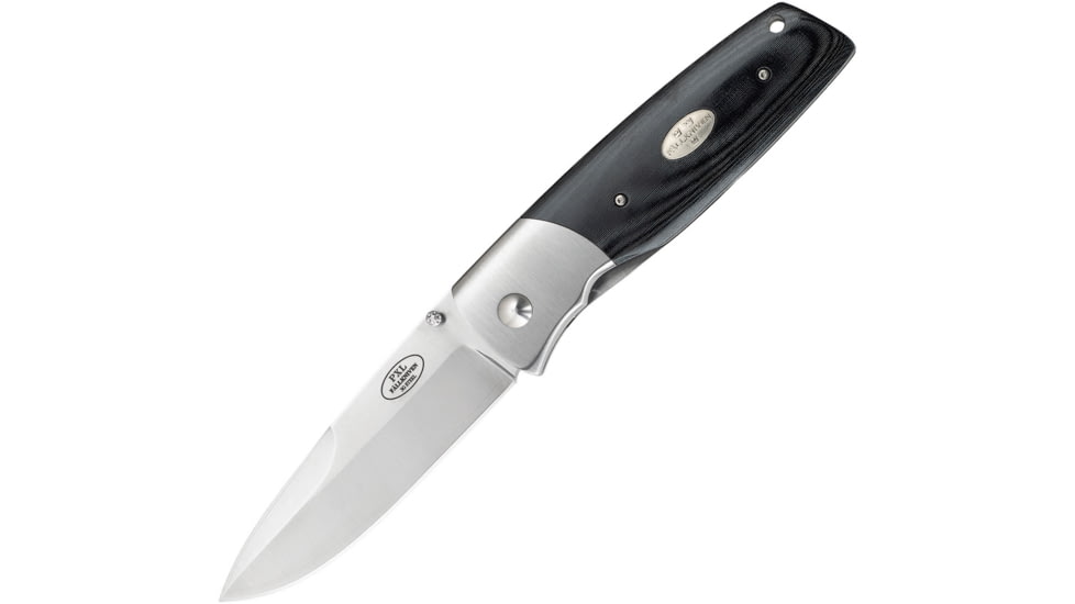 Fallkniven PXL Linerlock Black Micarta Folding Knife, 3.38 satin finish 3G steel blade, Black micarta handle, PXLBM