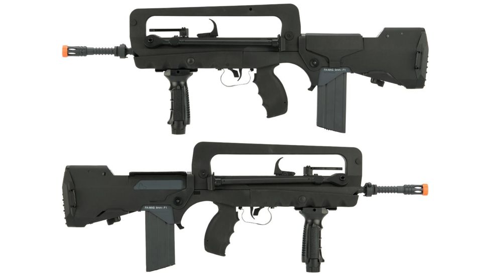 Famas Officially Licensed FAMAS F1 EVO Full Size Airsoft AEG with MOSFET Civilian version by Softair, Black, Large, 400906