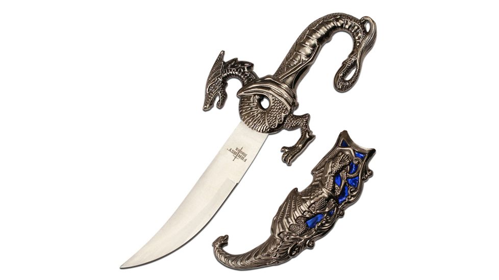 Fantasy Master Sword Letter Opener, 5in Blade, Stainless Steel Blade, Blue, FMT-056BL