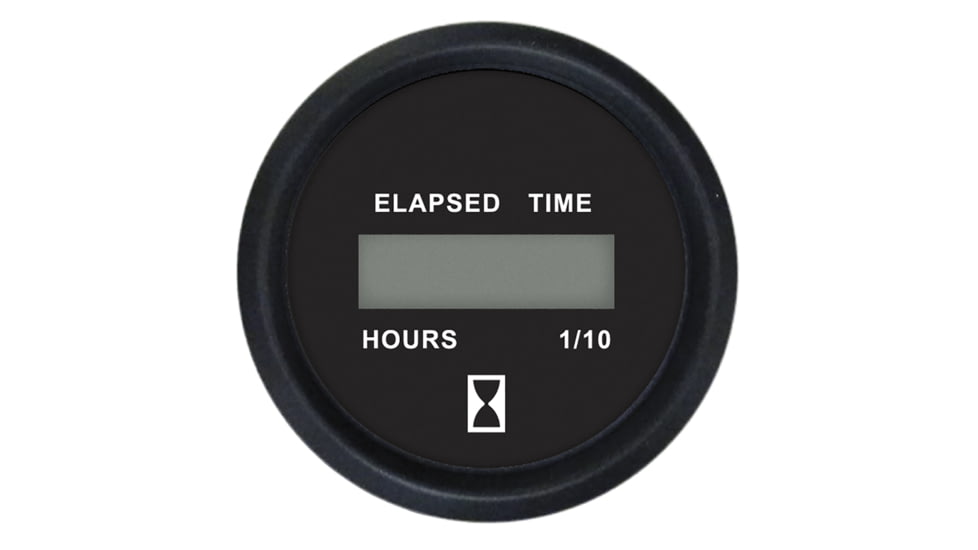 Faria Beede Instruments 2" Digital Hourmeter Gauge - 12-32V - Euro Black 74174