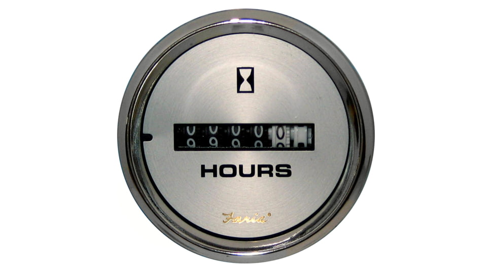 Faria Beede Instruments 2" Hourmeter 10,000 Hrs 12-32 VDC Kronos 54730